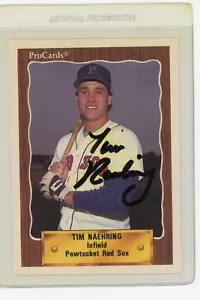 Boston Red Sox Tim Naehring Autographed Minor League Baseball Card - Picture 1 of 1