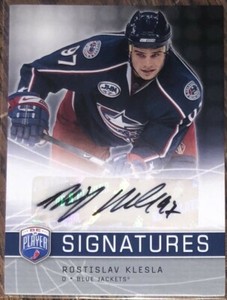 2008-09 UD BE A PLAYER SIGNATURES ROSTISLAV KLESLA AUTO CARD