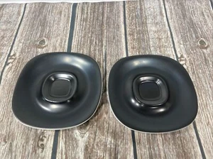 Block Langenthal Switzerland Transition Circle In The Square 6-1/8 saucers ~2 pc - Picture 1 of 6