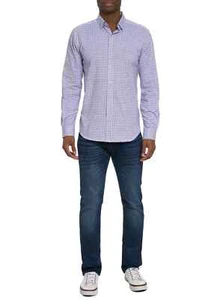 Robert Graham Men's Lavender Tailored Fit Long Sleeve Button-Up Shirt Size 3XL - Picture 1 of 8