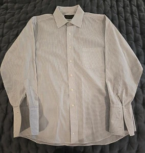 Donald J. Trump Signature Collection Striped Dress Shirt Sz 16 1/2 - 32/33 - Picture 1 of 6