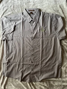 Master Mason 3X Short Sleeve Shirt Gray Embroidered Square Compass Freemason NEW - Picture 1 of 3