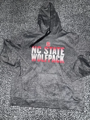 Sudadera con Capucha College NC State Wolfpack Gris Hombre Talla Grande 100% Poliéster Usada en Excelente Condición Foto 1 de 4