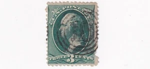 BRIEFMARKE US SCOTT 184 "Washington" 3 CENT 1870 GEBRAUCHT AUSGEFALLENER GESTEMPEL - O - Bild 1 von 1