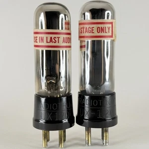 Tested Matched Pair of RCA Radiotron UX-120 Tubes Type 20 UX 120 Tubes UX120 (g) - Picture 1 of 6