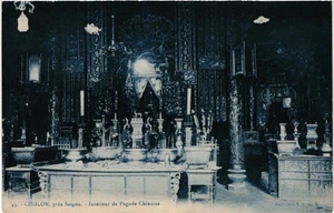 CPA Carte Postale Viêt-Nam Saïgon Cholon Intérieur de Pagode Chinoise VM100697ok - Picture 1 of 2