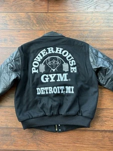 Powerhouse Gym Retro Embroidered Bomber Jacket Size XL - Picture 1 of 5