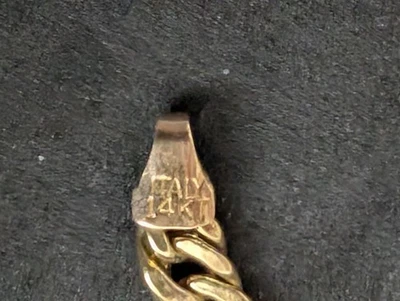Brazalete de oro amarillo italiano 14K de 7,5 pulgadas pesado 5,092 gramos Foto 1 de 4