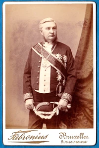 cabinet card photo Beernaert Belgium premier Peace Nobel Prize 1890 foto orders - Picture 1 of 2