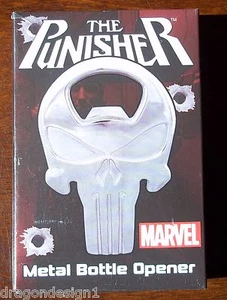 ABRIDOR DE BOTELLAS DE METAL DE CALAVERA THE PUNISHER. NUEVO EN CAJA. IMÁN EN LA PARTE POSTERIOR. MARVEL - Imagen 1 de 2