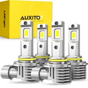 Super White AUXITO 9005+9006 LED Combo Headlight Bulbs High Low Beam Kit Xenon - Picture 1 of 12