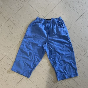 Women's Jeno Neuman Gauzy Capri Pants Blue Petite Medium - Picture 1 of 4