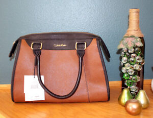 Calvin Klein Leather Exterior Brown Bags & Handbags for Women for 