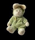 Boyd's Bears Bunny joint avec 1 pièce tenue à capuche verte Gingham 1988-2000