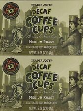 2 Packs Trader Joe's Decaf Coffee Cup Medium Roast 12 Cups 5.08 oz Each Pack