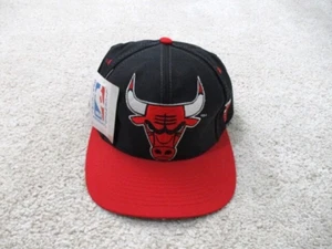Vintage Chicago Bulls Logo sportliche Snapback Mütze Kappe schwarz Logo 7 neu mit Etikett - Bild 1 von 15