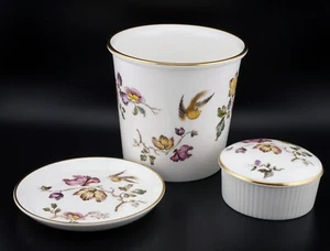 3 x Wedgwood Swallow Design Ornaments Planter Lidded Trinket & Trinket Dish - Picture 1 of 5