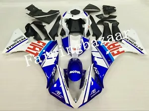 Kit de carenado de carrocería de inyección ABS 2009-2011 YZF R1 FIAT azul blanco blanco YZF - Imagen 1 de 7