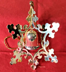 REED & BARTON 3rd Edition 1985 - Snowflake w Silver Bell Ornament & OVP - Bild 1 von 6