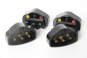 Black Vintage Singer Sewing Machine Terminal Round Three Pin Plug Connector - Picture 1 of 3