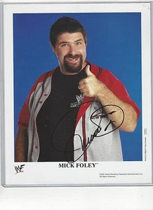 RARE WWF WORLD WRESTLING FEDERATION 2001 MICK FOLEY P-670 AUTO AUTOGRAPH PICTURE - Picture 1 of 1