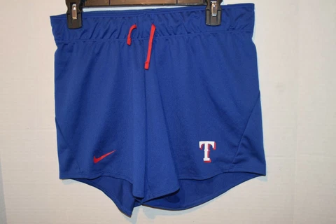 NIKE Texas RANGERS MLB Baseball Women's  Running Shorts Blue/ New With Tags Cover