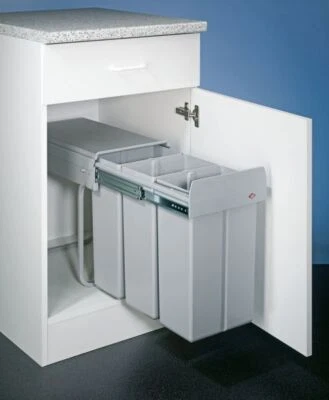 Trenta 1, Abfallsammler für Drehtüren, alu grau - Bild 1 von 2