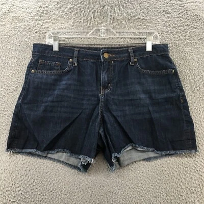 Calvin Klein Cut Off Shorts Womens 10 (Actual 34x4) Blue Denim High Rise Zip Fly - Image 1 of 4