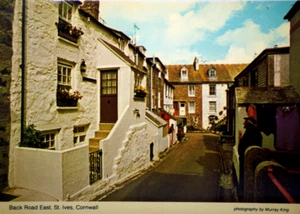 Postcard Back Road East St. Ives Cornwall Quaint Old-World Cornish Town Cottage - Picture 1 of 7