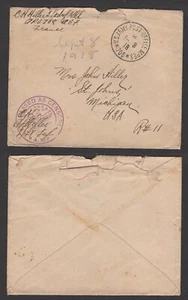 1918 WWI Soldiers Mail Free Frank Censored Cover – A.P.O. 780 - Hiller - Picture 1 of 1