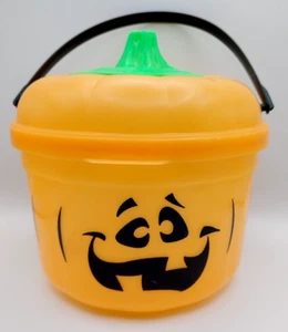 Secchio caramelle zucca arancione vintage 1993 McDonald's Happy Meal Halloween - Foto 1 di 2