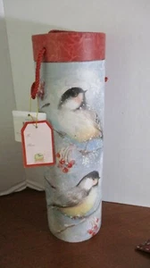 HOLIDAY INSPIRATIONS~BIRDS in TREES WINE TOTE~NWT - Picture 1 of 2