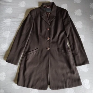 Vtg Gianni Versace Versus Jacket Womens 44 Brown Wool Blazer Lined 3 Button 90s - Picture 1 of 20