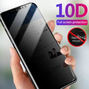 10D For Samsung S24 S23 iPhone 15 Privacy Anti-Spy Full Glass Screen Protector - Picture 1 of 19