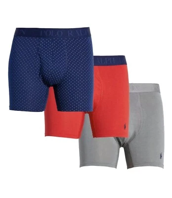 Polo Ralph Lauren nova com etiquetas. Cuecas boxer masculinas tamanho M. pacote com 3, 4D-FLEX. Mul. MSRP US$ 49,50 - Imagem 1 de 4