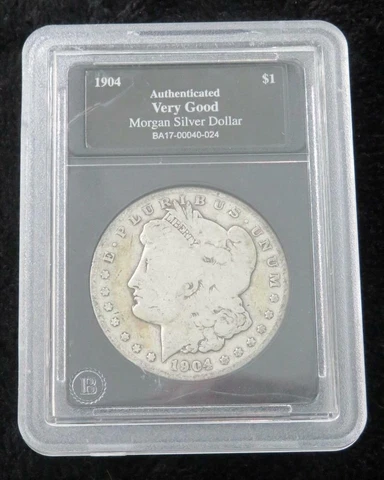 1904-S Morgan Silver Dollar * In a Hard Plastic Case * 90% Silver * Cool Cover