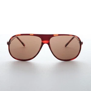 Brown Polarized Glass Lens Aviator Vintage Sunglass - Flight Captain - Picture 1 of 3