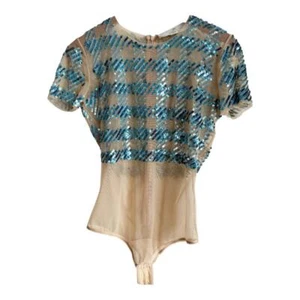 Body de lentejuelas con paneles transparentes Elisabetta Franchi  - Imagen 1 de 9