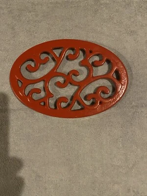 Almohadilla caliente roja de hierro forjado o decoración de pared Foto 1 de 4