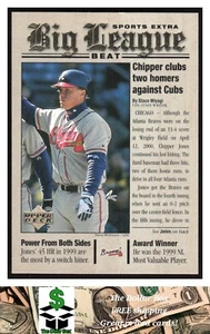 2001 Upper Deck Big League Beat #BB5 Chipper Jones - Atlanta Braves - Imagen 1 de 2