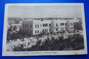 CARTOLINA D'EPOCA VIAGGIATA MOGADISCIO SOMALIA ITALIANA COMANDO TRUPPE 1930 - Imagen 1 de 2