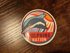 Motorcycle Sticker for Helmets or toolbox #6,162 NFL Miami Dolphins - Picture 1 of 1