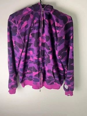 Bape Color Camo Shark Wide Fit Full Zip Double Hoodie Size M - Image 1 of 4