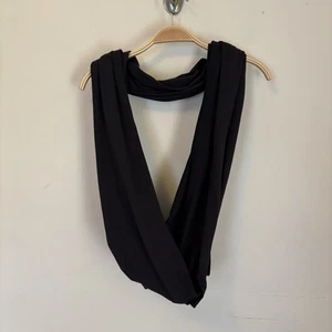 Lululemon Vinyasa Druckknopf Schal Halstuch schwarz Knopf meliert dehnbar super weich - Bild 1 von 3