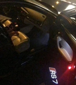 2x RS7 LED luz de puerta entrada Competition Xenon a partir del año 2012 + C7 C8 A7 Tuning RS - Imagen 1 de 8