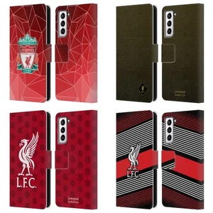 LIVERPOOL FC LFC CREST LIVERBIRD 2 PU LEATHER BOOK CASE FOR SAMSUNG PHONES 4 - Picture 1 of 10