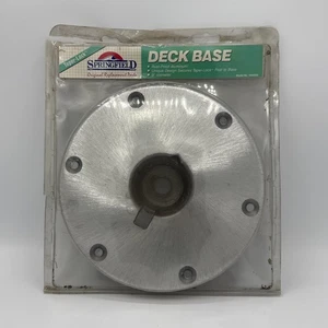 Springfield Marine Taper-Lock 9"  Aluminum Round Boat Deck Base 1600003 USA Made - Foto 1 di 2