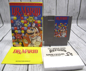 Dr. Mario Nintendo NES Ovalado SOQ en Caja con Manual - Aut&eacute;ntico - Probado