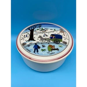 Villeroy & Boch Naif Christmas Small Candy Trinket Dish Winter Holiday Laplau - Picture 1 of 4