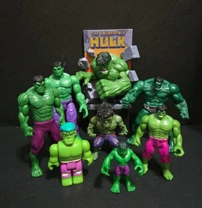 Marvel THE INCREDIBLE HULK Lot Of 8 Various Action Figures Hasbro - Picture 1 of 8